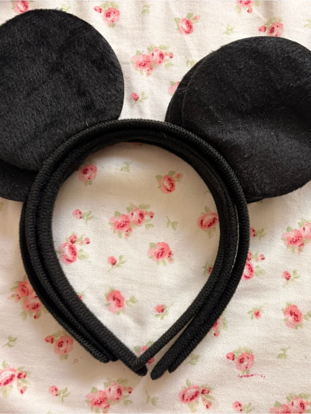 Mickey Mouse Black Round Fabric Headband - Women Accessories